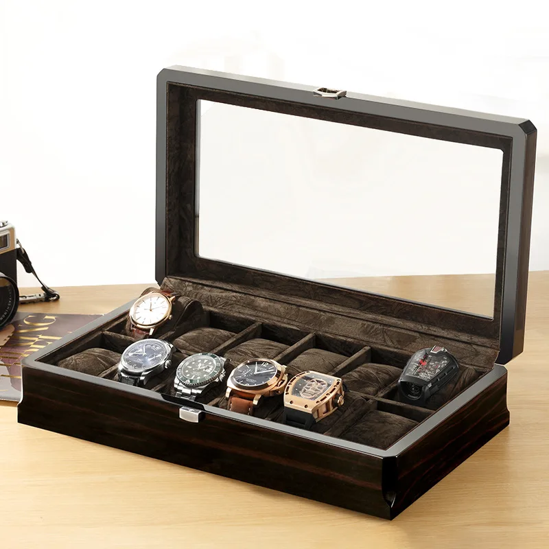 YAB 3/6/12 Slots Wood Watch Box Organizer Quality Watch Box For Men Fashion Watch Collection Box New Gift Boxes