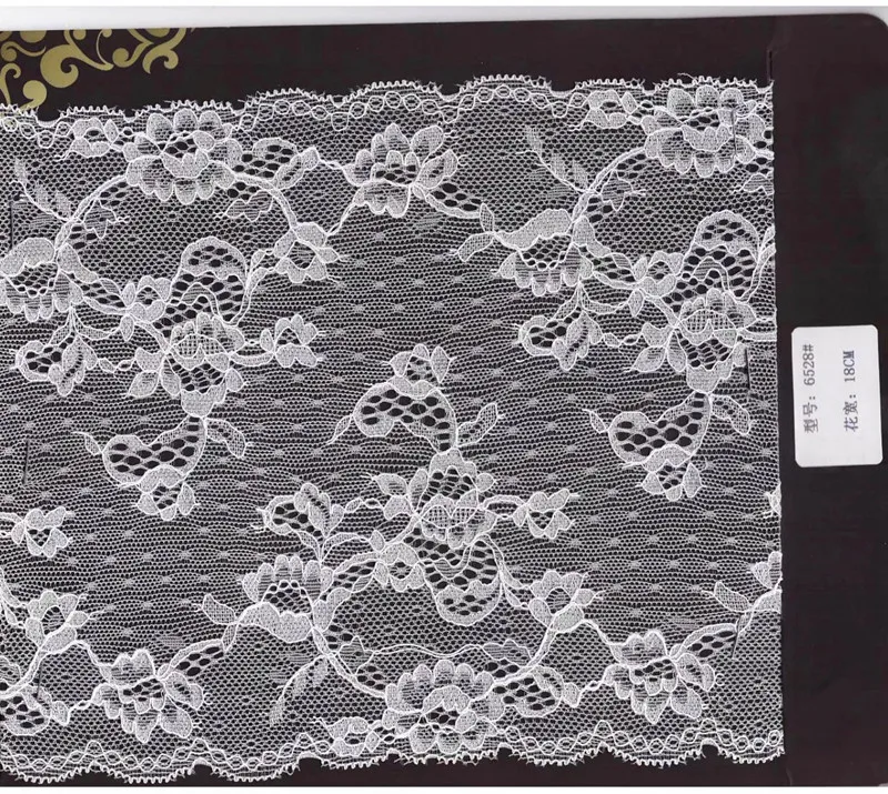 

18cm high quality nylon spandex elastic lace trim,YX-6528