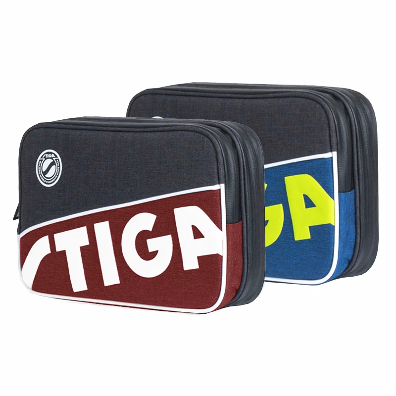 STIGA-Bolsa de raquetas de tenis de mesa, accesorio de doble capa, cuadrado, redondo, para entrenamiento profesional, paleta de bate de Balde,