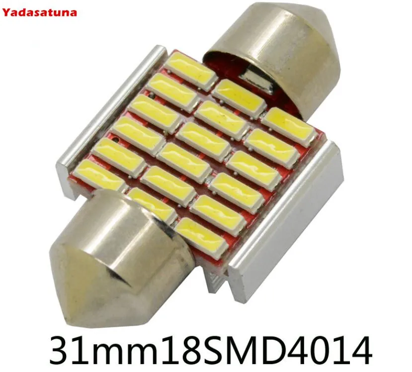 2 Pcs Torpedo 18 Smd 3014 6000k Canbus 31mm Super Forte