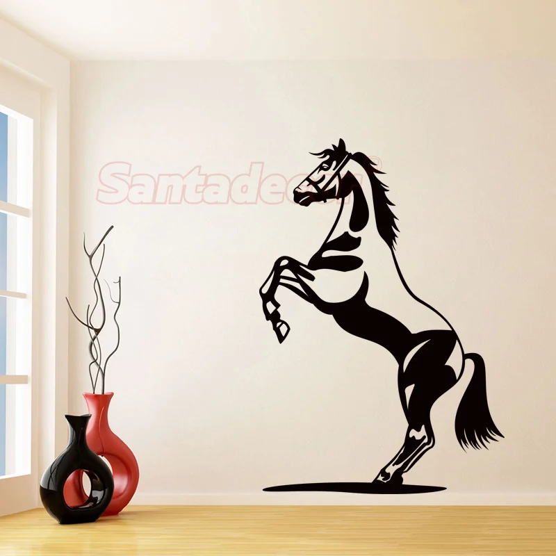 Stickers Muraux Horse Pose Vinyl Wall Decor Mural Decals Animal Wall Art Room Decor Living Room Home Decor Poster Decoration