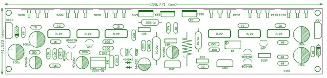 L10 Dual Channel (2pcs) 300W+300W Class AB 4R amplifier board 1943 5200 + BC546B BC556B + A1930 C5171 tube