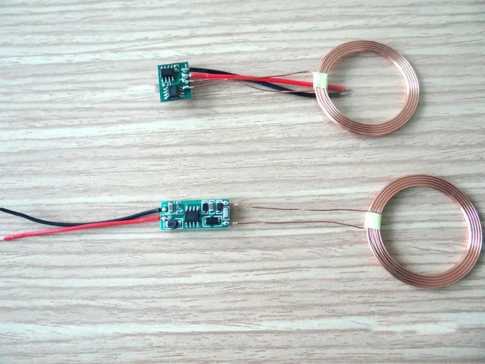 Wireless di Carico del Caricatore del Trasmettitore + Ricevitore Bobina Modulo di Alimentazione 5V 500mA F/MP3 MP4 del telefono di Ricarica