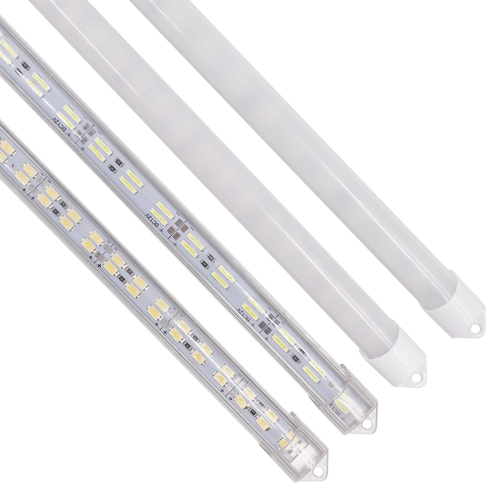 5 sztuk światła typu LED Bar trudno doprowadził pasek White 50cm 12V DC 5630 8520 7020 5054 sztywny pasek z U aluminiowa powłoka + osłona z