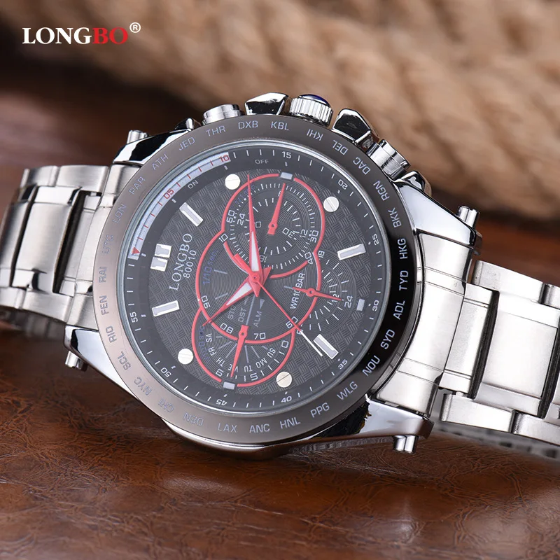 

2019 Longbo Top Brand Design Military Watches Men Luxury Full Stainless Steel Big Dial Sports Relogio Masculino Clock Male Clock