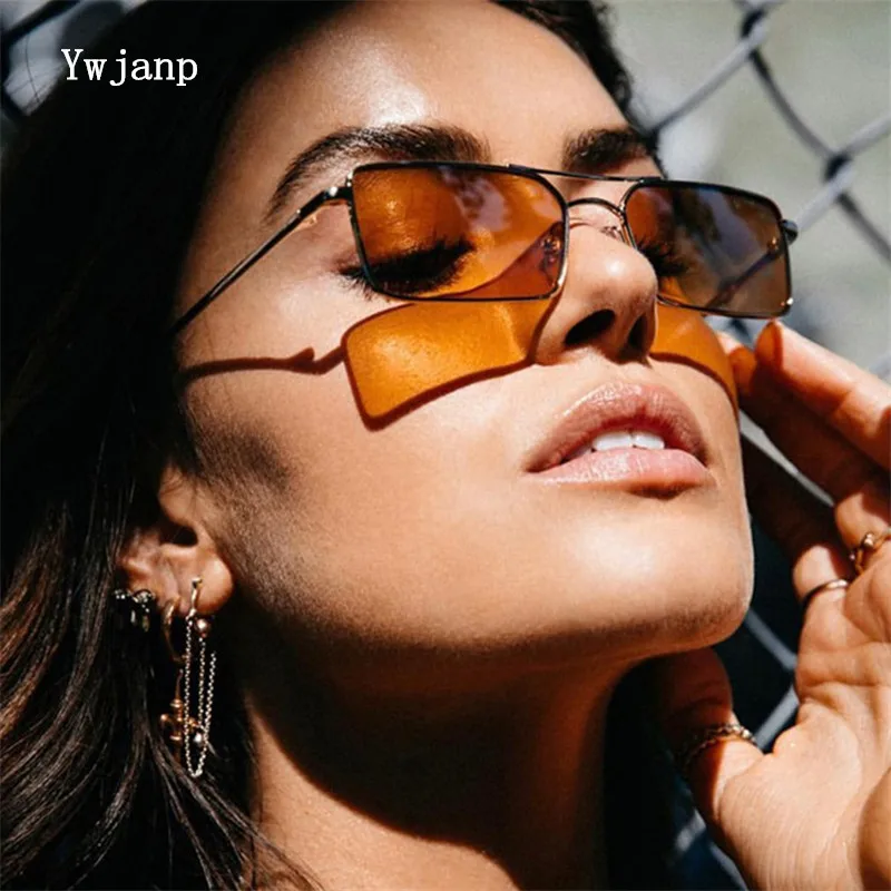 

Ywjanp 2018 New Square Sunglasses Women Luxury Brand Designer Retro Classic metal Sun Glasses Female glasses Oculos De Sol UV400