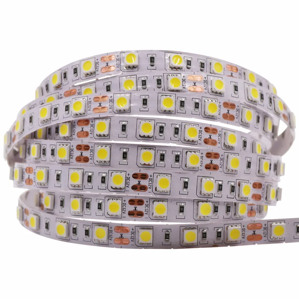 

Neutral White 5m SMD 5050 LED Strip light 4000-4500K 5M 300 Leds bar Light Natural white Waterproof IP65 12V