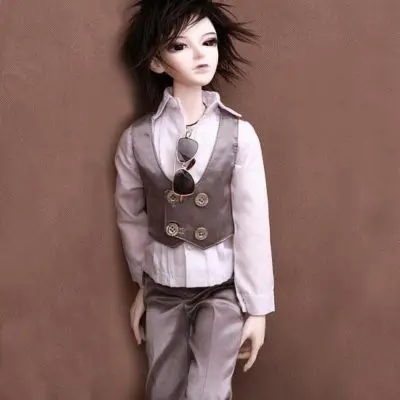 [wamami] 520# Silver/Pink Waistcoat/Trousers/Suit 1/4 MSD 1/3 SD DZ AOD SD BJD Dollfie