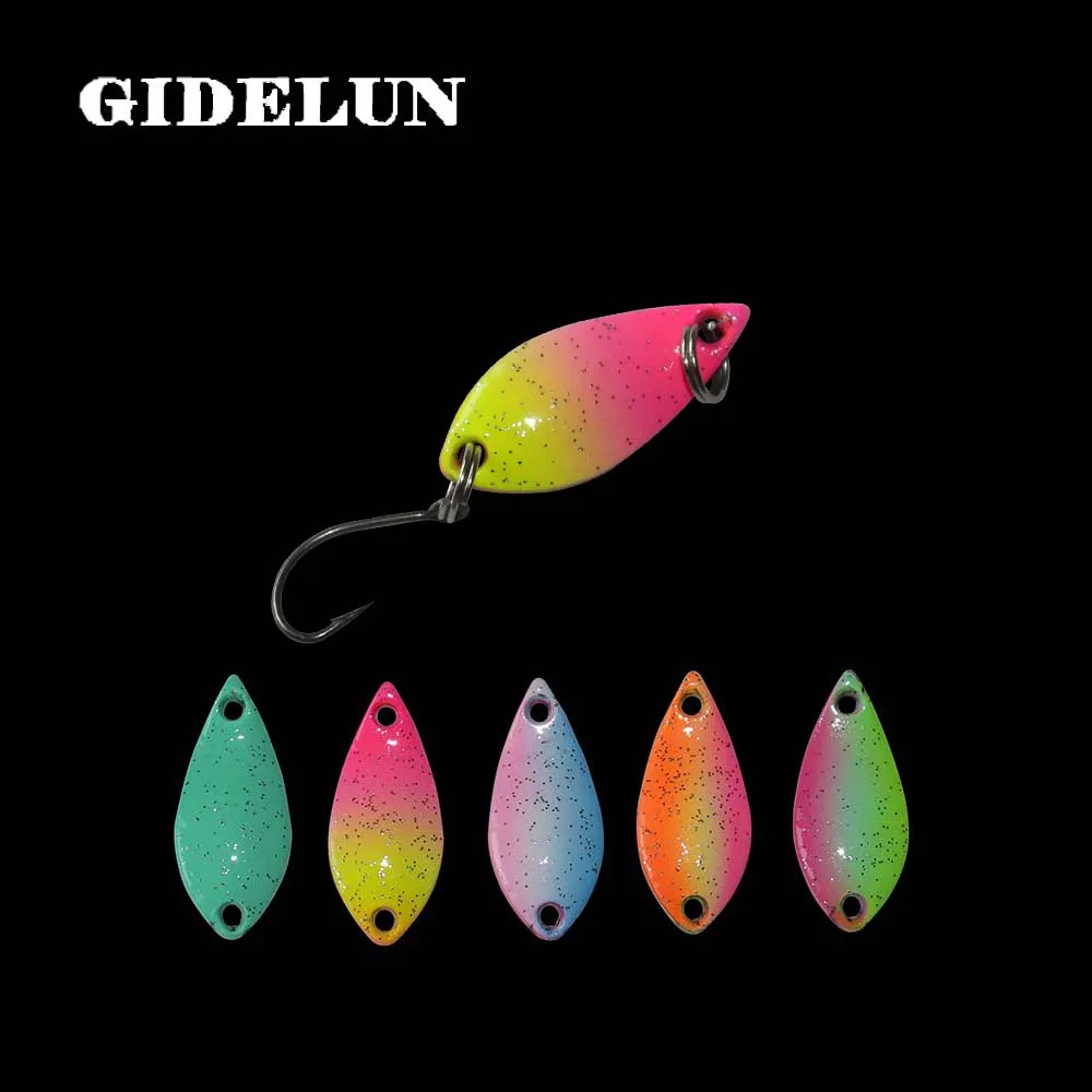 free shipping wholesale fishing lure 29mm/3.5g 100pcs/lot mixed colors fishing equipment spoon lure set