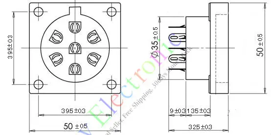 Wholesale and retail 4PCS 7 PIN ceramics shuguang VACCUM TUBE SOCKET SAVER AUDIO tube amp DIY parts free shipping