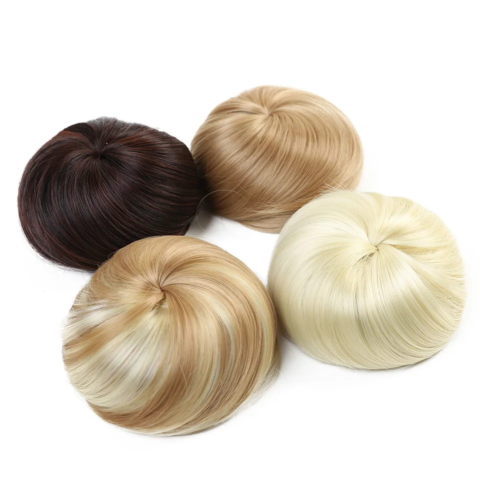 AOSI Synthetic Chignon Fake Hair Bun Extension Donut Roller Ballerina Bayalage Hairpiece Updo Accessories For Women Gril Lady