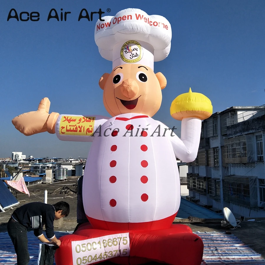 

Double Faces Giant Advertising Inflatable Cook Cartoon,Chef Model For Restaurant Opening And Advertising For East Asia