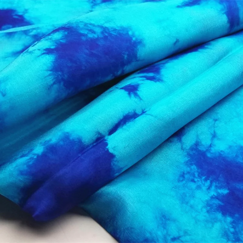 100% Silk Stage Performance Dancewear Accessories Tie Dye Light Texture Veil Shawls Women Scarf Costumes Belly Dance Veils