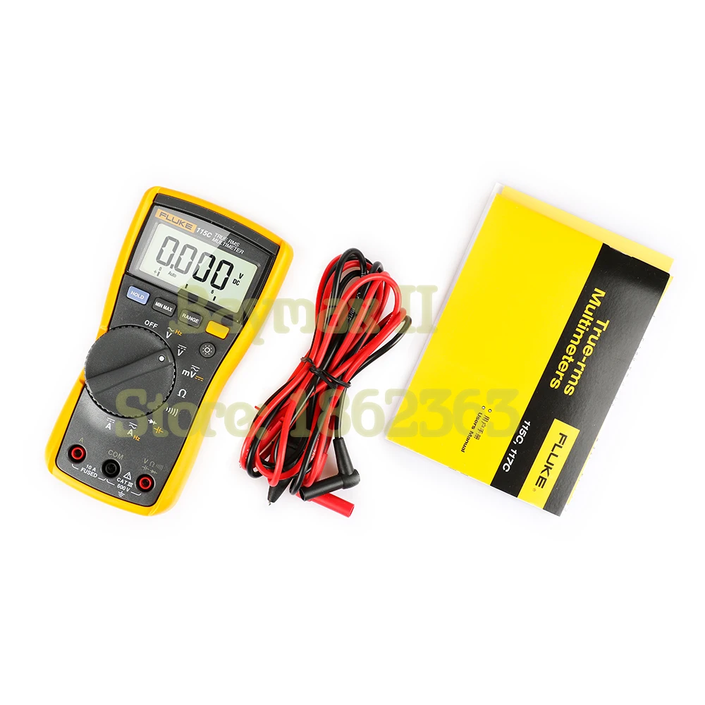 Fluke 115C 6000 Count True RMS AC/DC Voltage Current Multimeter with Capacitance Test up to 9999uF