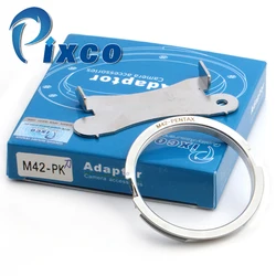 M42-PK, Lens adapter For Focus Infinity M42 screw mount Lens to suit for Pentax camera for PK body Mount Adapter Ring (Silver)