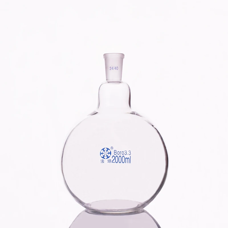 

FAPE Single standard mouth flat-bottomed flask,Capacity 2000ml and joint 24/40,single neck flat flask,Boiling flask