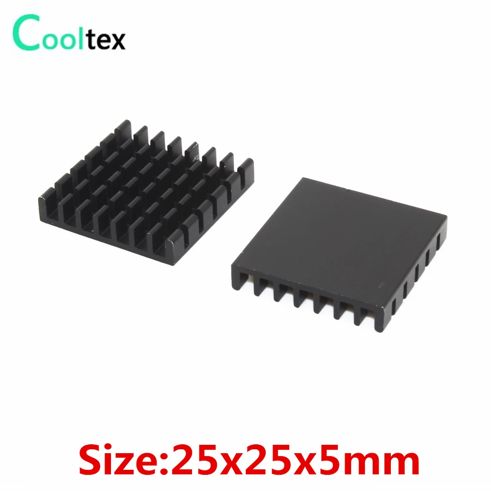 

10pcs/lot 25x25x5mm Aluminum Heatsink for Chip RAM IC LED heat sink radiator COOLER cooling