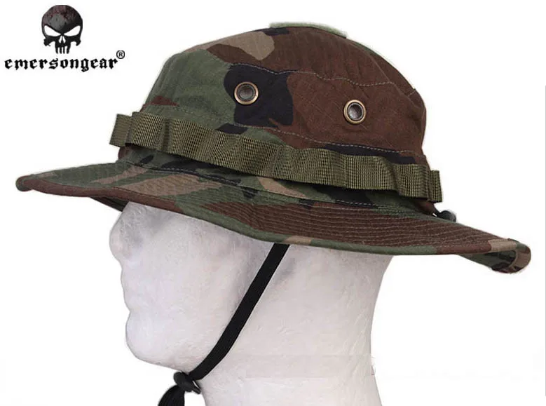 Emersongear-Airsoft Combat Hat, Woodland, EM8735