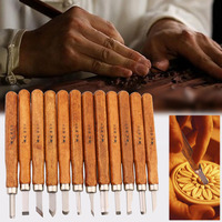 12Pcs/set Wood Carving Tool Set Craft Woodworking Chisel Hand Tool Creative Craft SK2