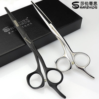 Black Silver High Hardness Japan 440c Steel 5.5/6/6.5/7.5 Inch Cutting Scissors Professional Hairdresser Scissors Hair Scissors