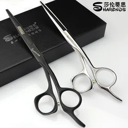 Black Silver High Hardness Japan 440c Steel 5.5/6/6.5/7.5 Inch Cutting Scissors Professional Hairdresser Scissors Hair Scissors