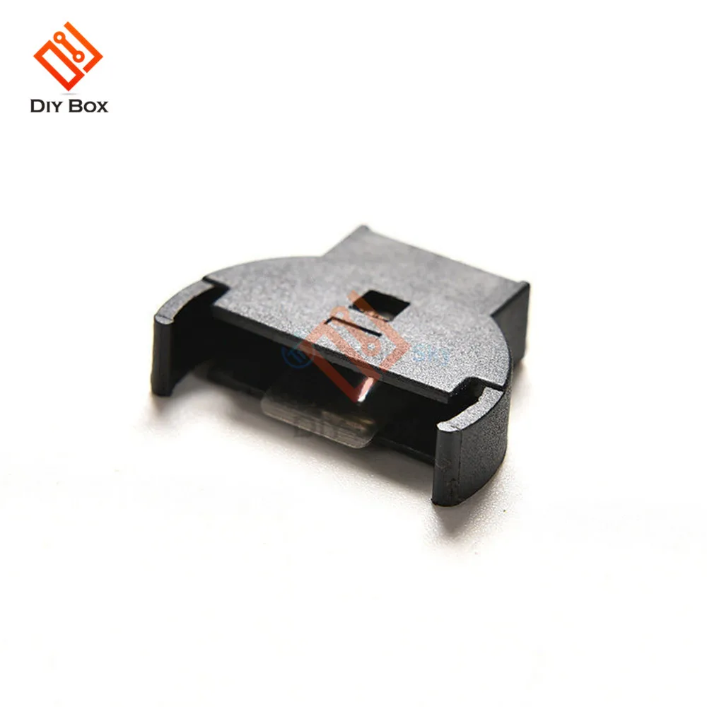 10PCS Schwarz Kunststoff CR2032 2032 3V Half-Runde Cell-münze Batterie Sockel Inhaber Fall Modul Batterie Boxen vertikale Inline 3 Pins – Detail 7