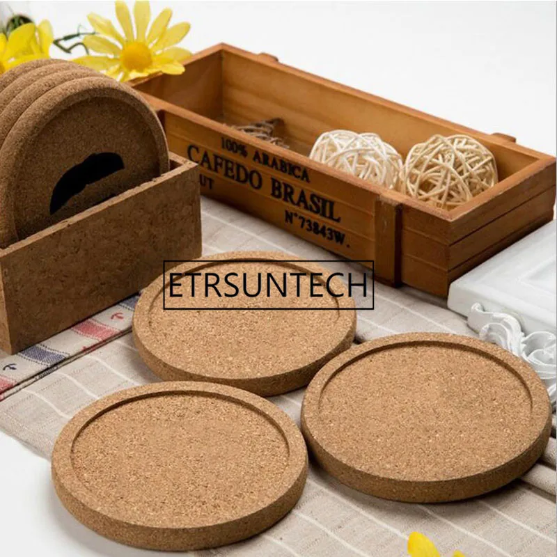 500pcs Classic Round Plain Cork Coasters Drink Wine Mats Cork Mat Drink Juice Pad for Wedding Party Gift Favor