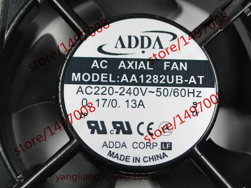 ADDA AA1282UB-AT AC 220-240V 0.17/0.13A 50/50Hz 120x120x38mm Server Cooling Fan