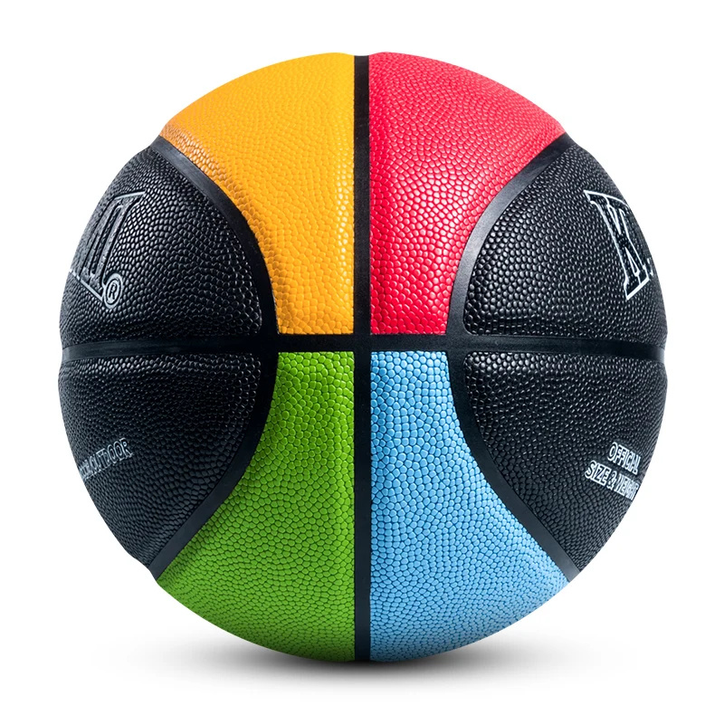 Kuangmi Indoor Outdoor Sports Training Basketball Ball SIZE 3 4 5 6 7 Match PU Leather Professional Free With Net Bag+Pins