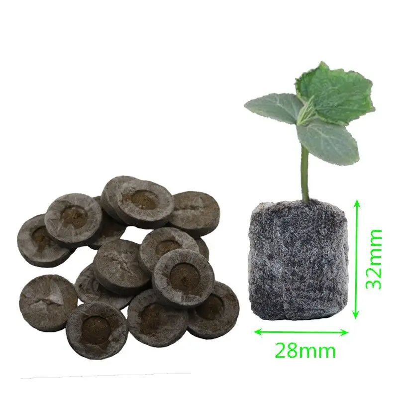 Nursery Block Peat Pellets for Garden Flowers Planting Agriculture Green Block for Seedling Cultivation 6 Pcs