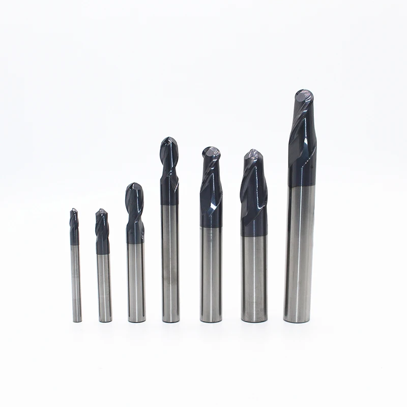 

HRC50 2Flute Ball Nose End Mill 1mm 2mm 3mm 4mm 5mm Machining Tungsten Steel Sprial Bit Milling Cutter