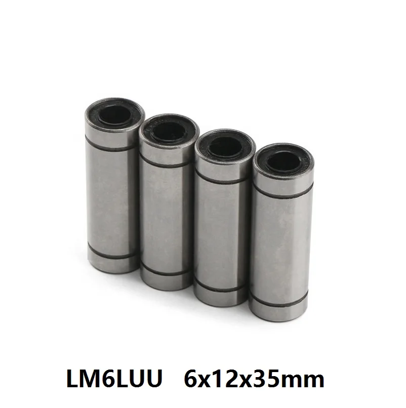 500pcs/lot LM6LUU Long type linear bearings Linear ball bushings for 3d printer cnc parts guide 6x12x35 mm