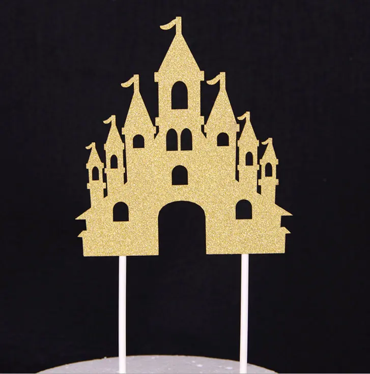 1pcs Gold Silver Cake Topper Happy Birthday Flags For Family Birthday Party Wedding Anniversary Cake Baking Decoration Supplies
