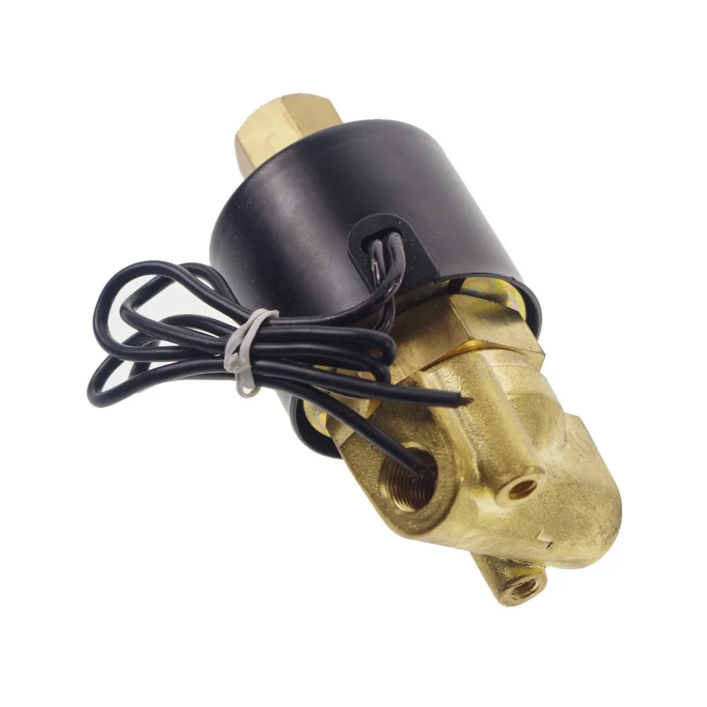 Dc12v água ar gás combustível normal aberto válvula solenóide 1/8 "bspp 2w025-06k