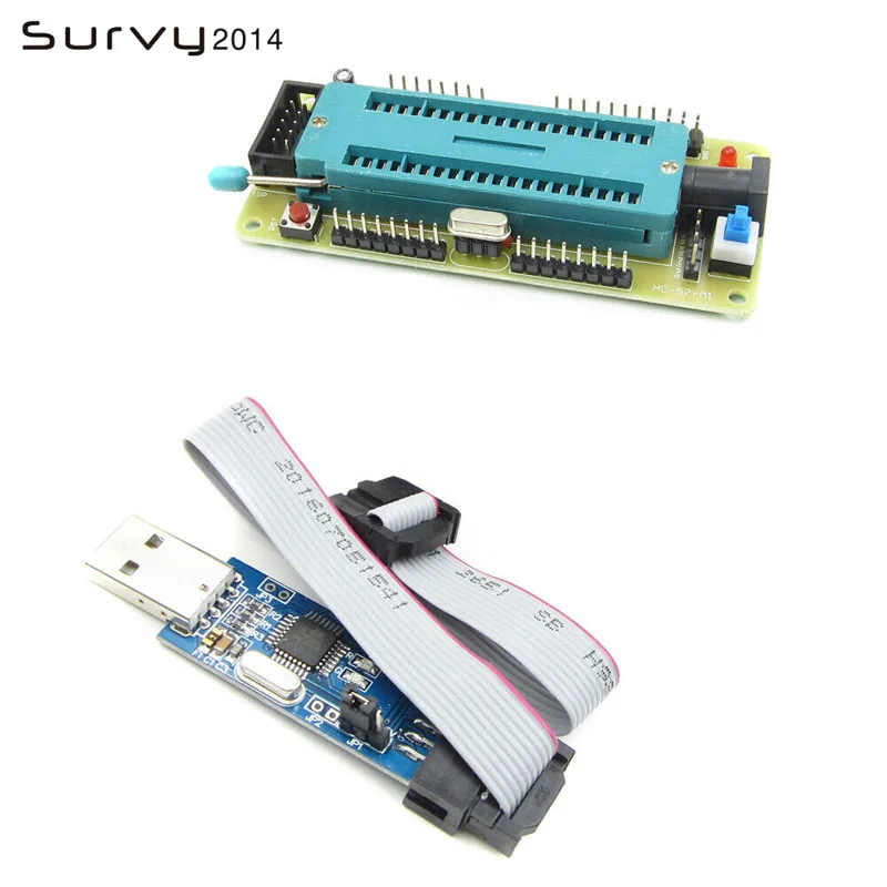 AVR ATMEGA16 Minimum System Board ATmega32 + USB ISP USBasp Programmer For ATMEL