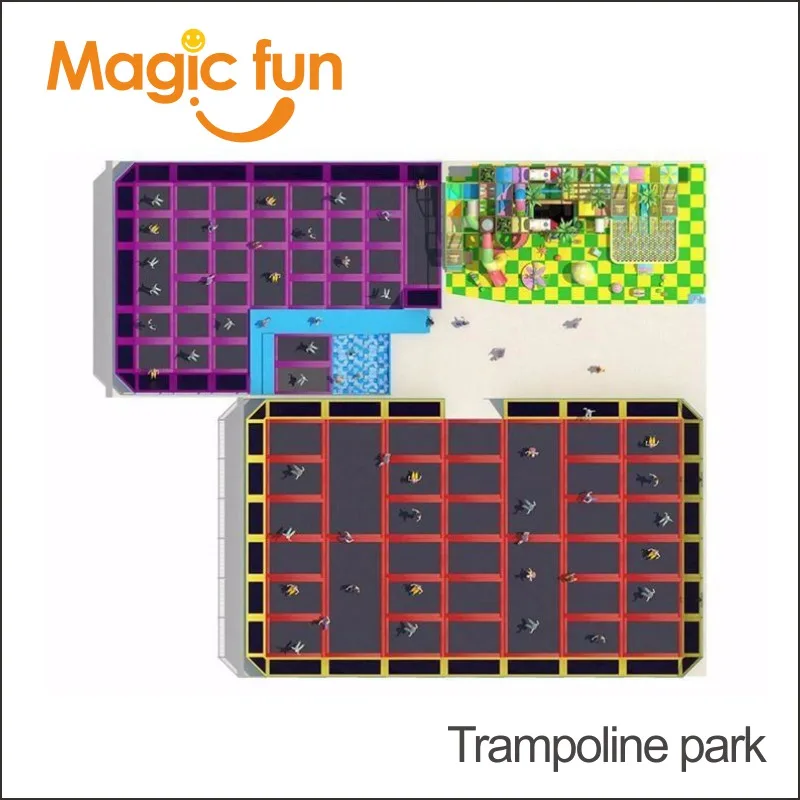 Children Playground Park High Jumping Indoor Trampoline