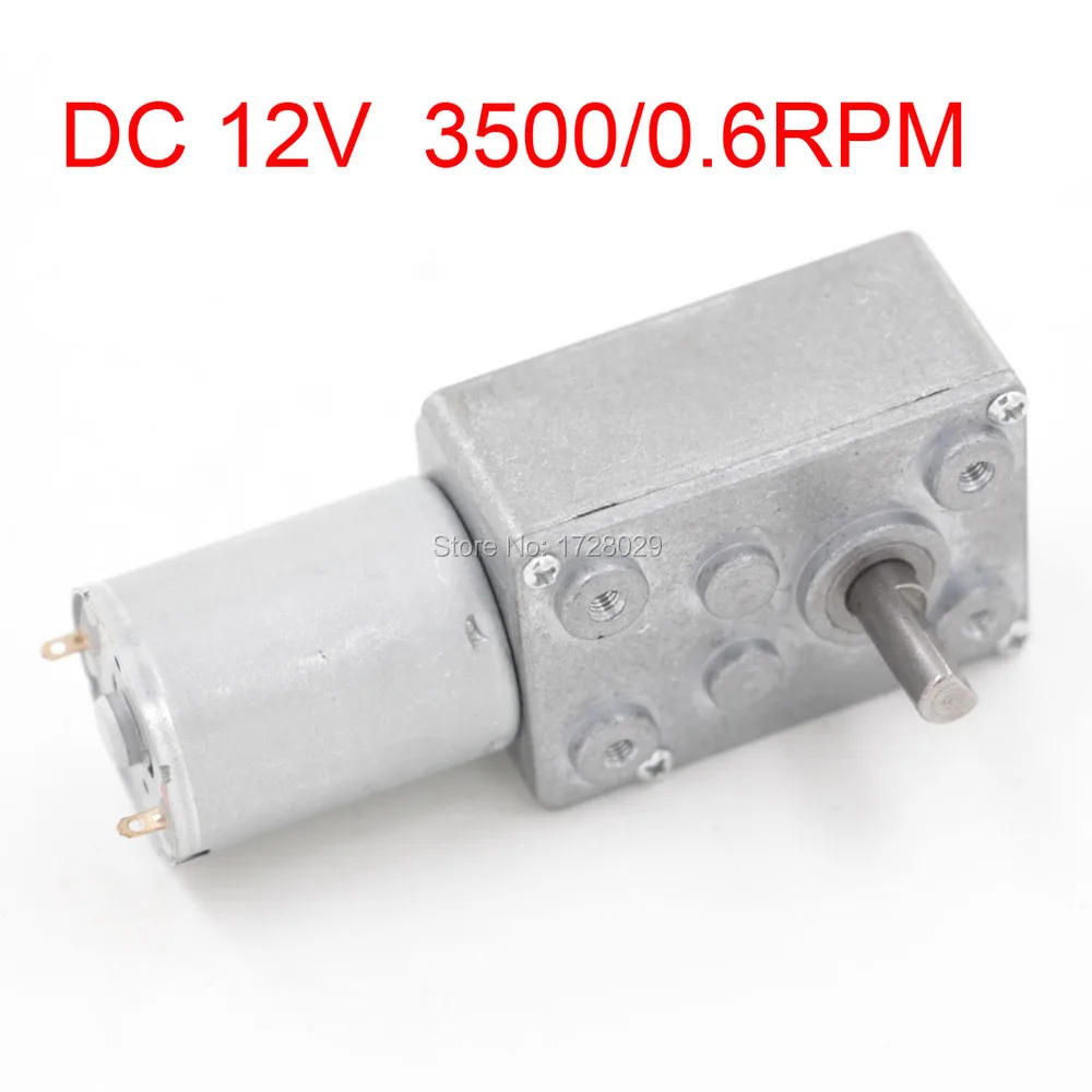 DC Reduction Motor Geared JSX5300-370 DC 12V 3500/0.6RPM Worm Gear Box Motor