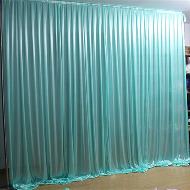 

High quality 3x6m ice silk wedding backdrops drapes curtain for wedding stage banquet party decoration