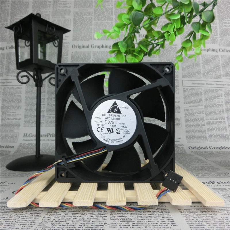 AFC1212DE 120*120*38 12cm 12V 1.6A  4 line PWM control air fan mill