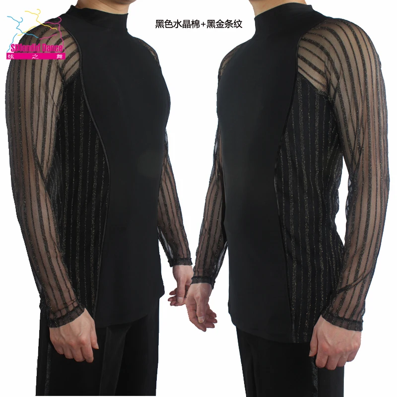 fashion new turtleneck men Latin dance long sleeve shirt clothes free shipping hot sale