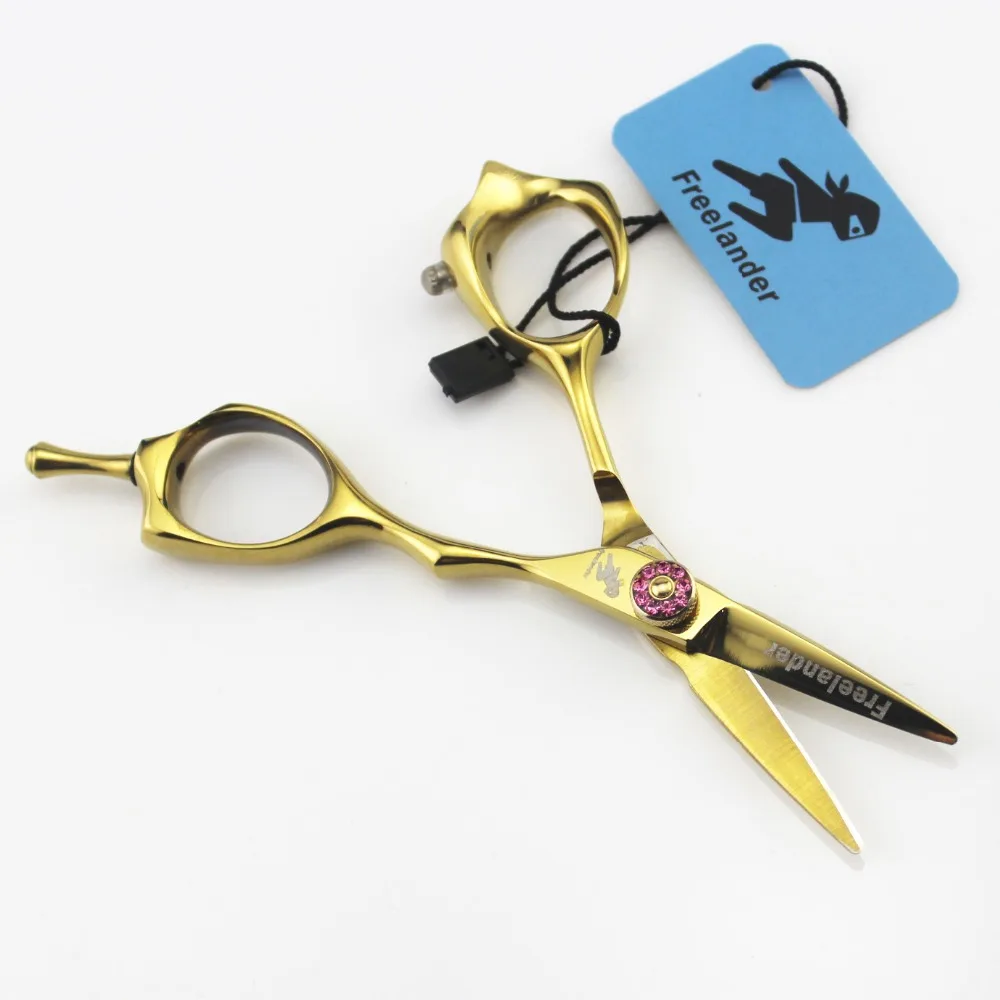 4.0in. Freelander golden colour Profissional Hairdressing Scissors Hair Cutting Scissors Set Barber Shears High Quality Salon