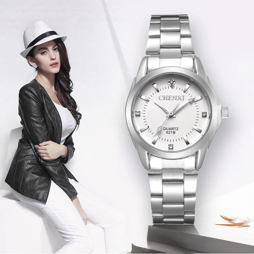 CHENXI Fashion Women quadrante colorato Reloj Mujer Concise Girl orologi da polso orologi al quarzo femminili orologio da donna con strass