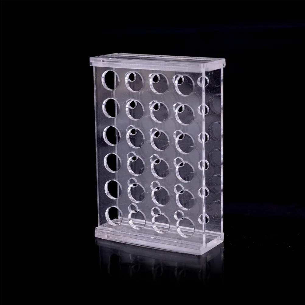 Plastic 24 Holes 1.5ml Clear Centrifugal Test Tube Test Tubing Rack Holder 11mm Dia School Supply Lab Equipment