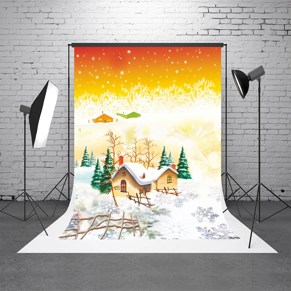 VinylBDS photography backdrop photo christmas Cartoon Ice World Children Photography  5x7ft(1.5x2.2m) photography background  ZJ