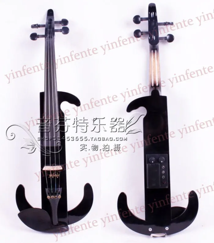 

Quality electro-acoustic violin electronic violin black wood ebony