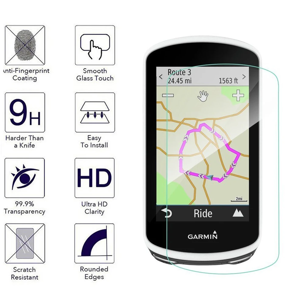 9H Tempered Real Glass Screen Protector for Garmin Edge 1030 Edge1030 Shield Film Cycling GPS Accessories