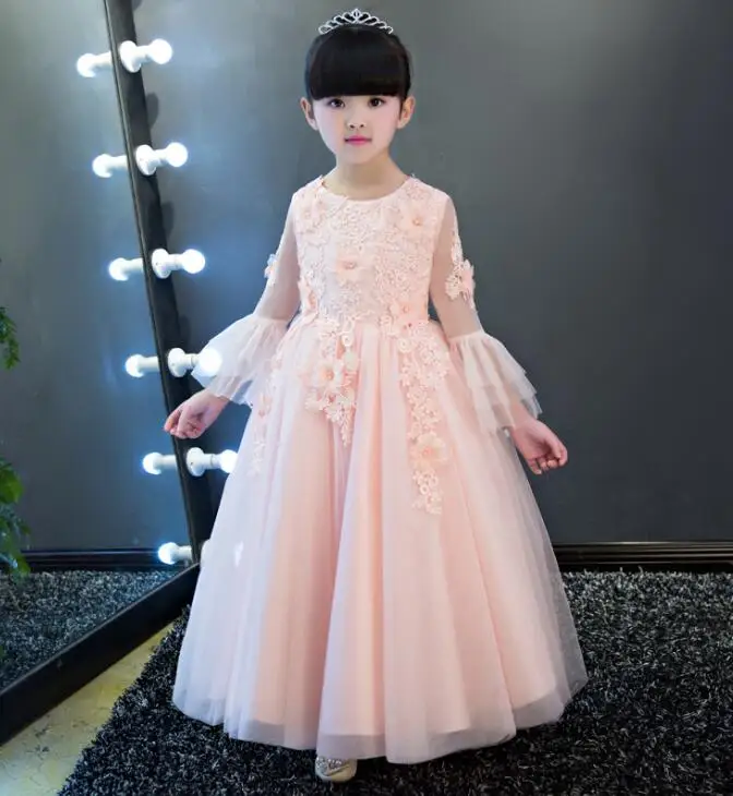 New High quality baby lace princess dress for girl elegant birthday party dress girl dress Baby girl's christmas clothes 1-12yrs