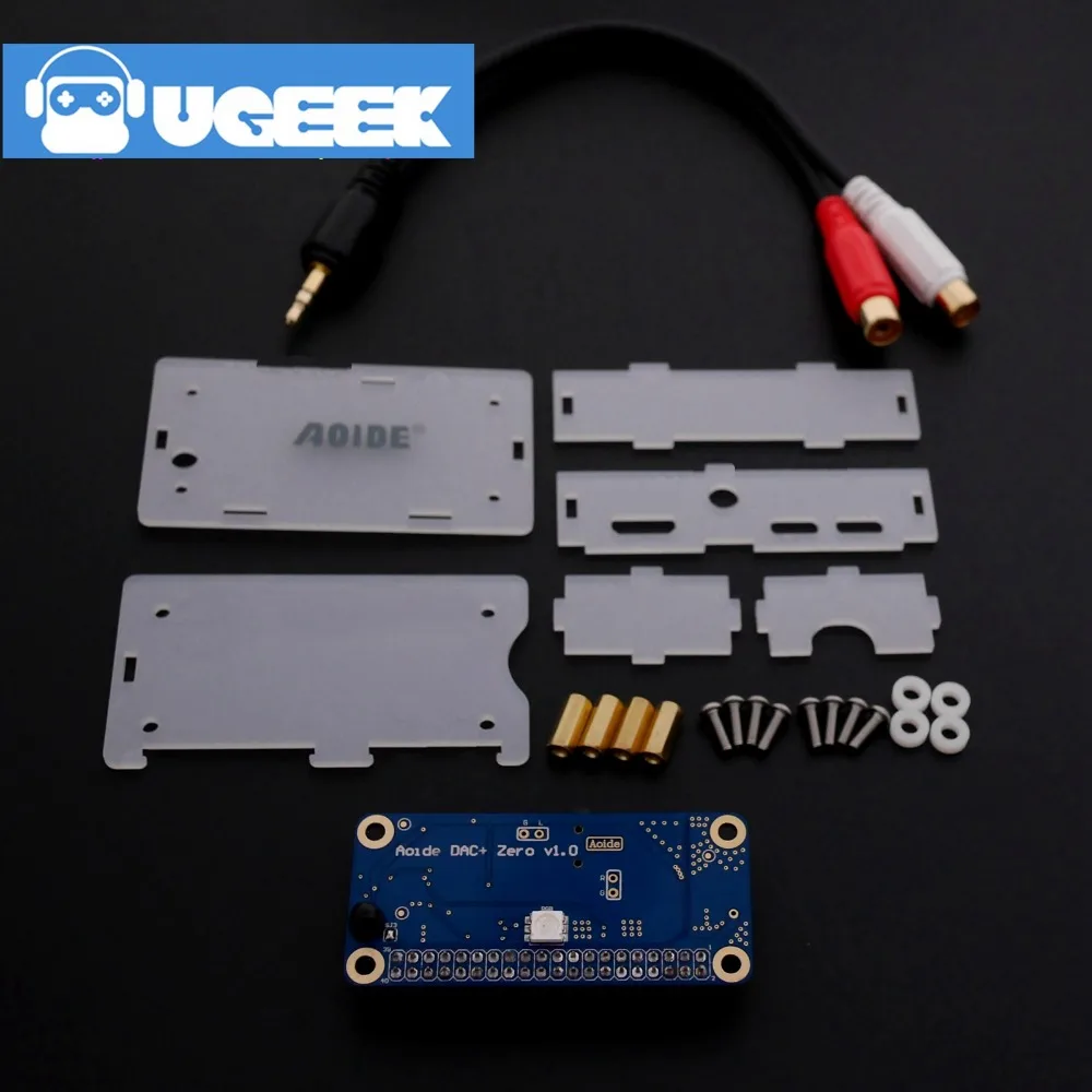 Imagem -05 - Aoide Hifi Dac Plus Placa de Som para Raspberry pi Zero Mais Estojo de Acrílico Fosco Mais Entrada de Áudio 3.5 para Kit de Cabo Rca Áudio Diy