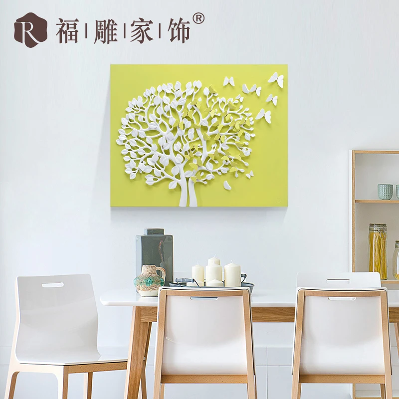 Fu carved furnishings decorative painting box can push and pull the simplicity of modern hydraulic block frame painting murals c