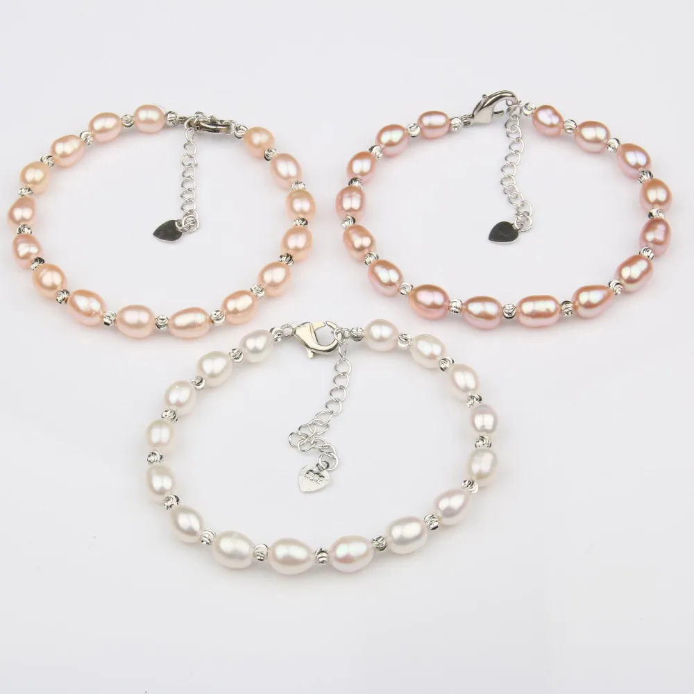 100% Natural Freshwater Pearl Bracelets Natural Pearl Bracelet for Women Cuff Bangles Wrap Beads Bracelet